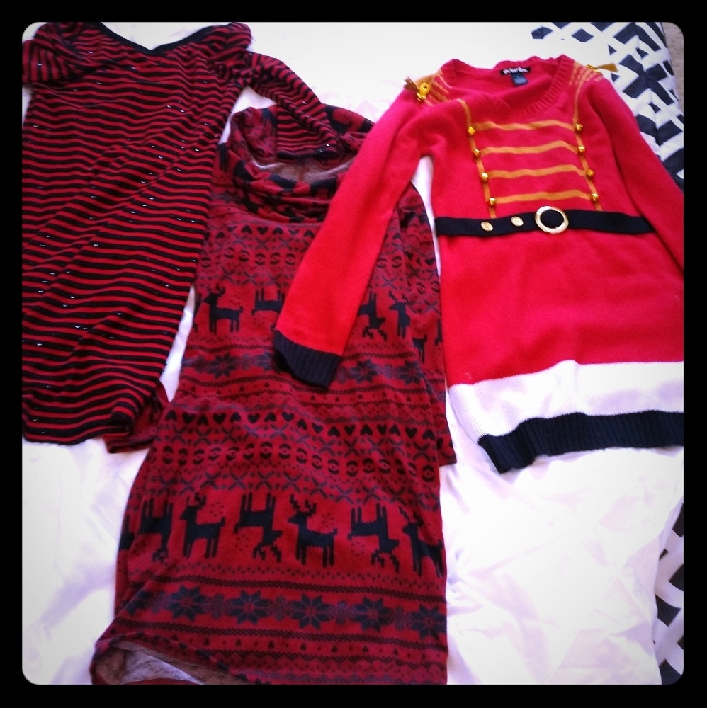 3 Xmas Holiday time bundle dresses